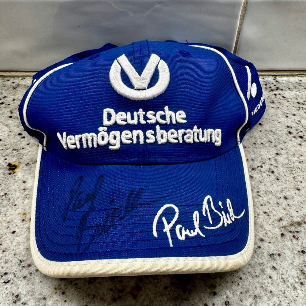 VINTAGE Paul Biedermann Olympic Swimmer SIGNED Arena Baseball Cap Deutsche Vermo